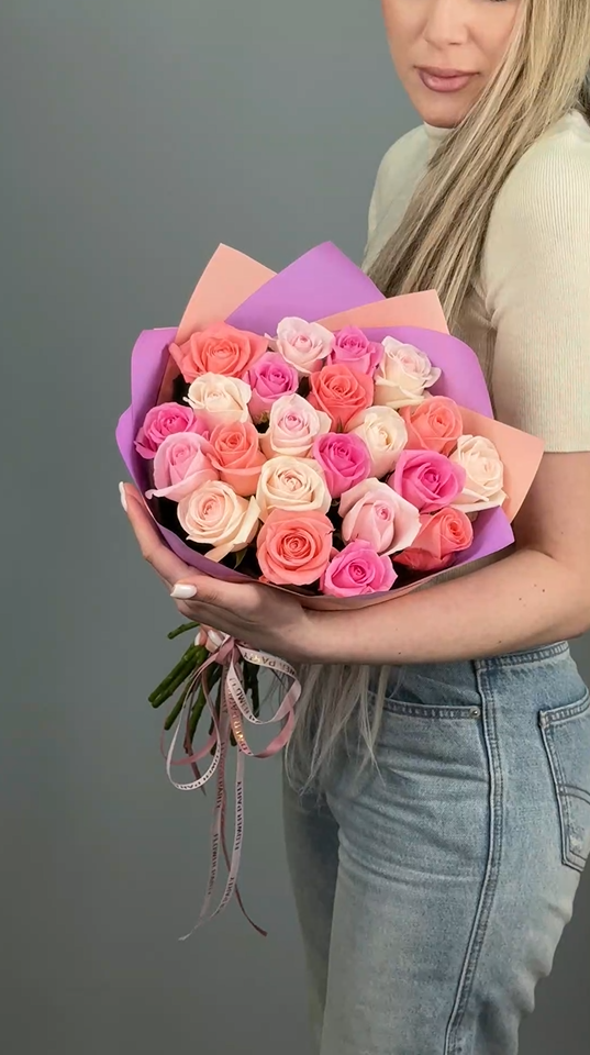 Букет из роз Любовное конфети