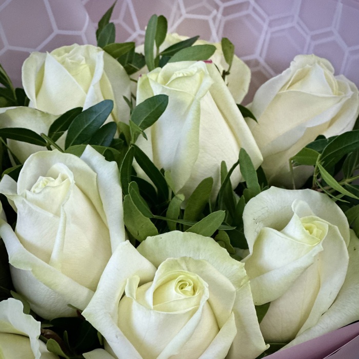Букет из белых роз Эсмиральда