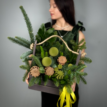 Цветы в коробке Рождество с Гринчем