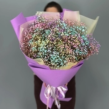 Букет из 25 цветных гипсофил