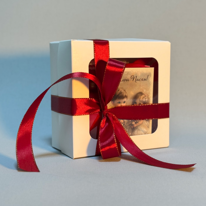 Набор свечей "Пасхальный зайчик" (фигурки кроликов,яйцо) Красный