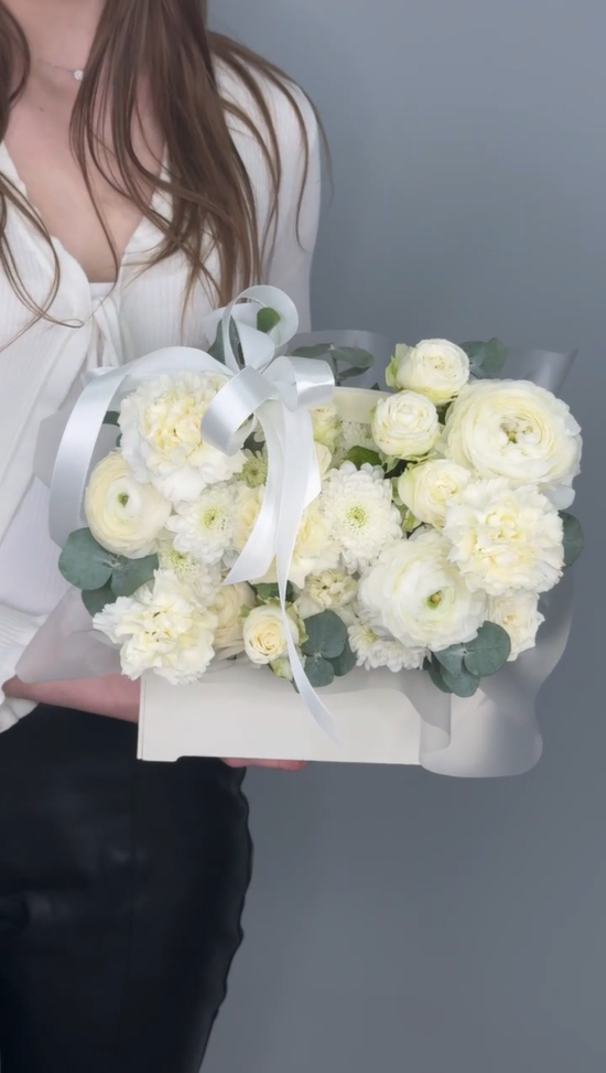 Цветы в ящике Белоснежная гармония