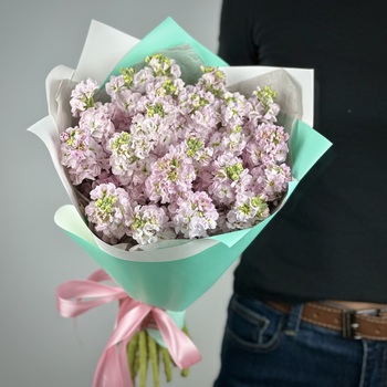 Букет из 21 розовых маттиол