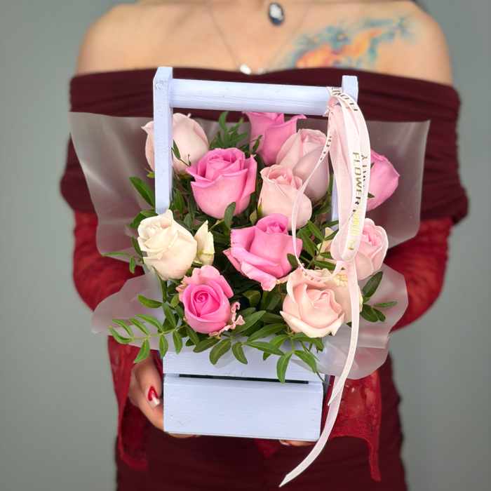 Цветы в ящике Цветочная валентинка №2