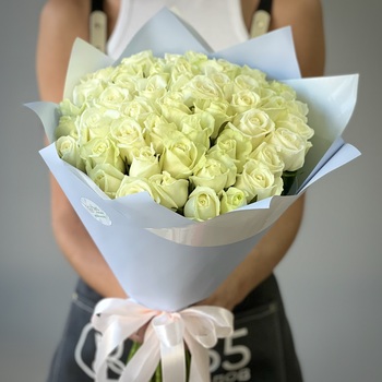 Букет из 201 белой розы 60 см