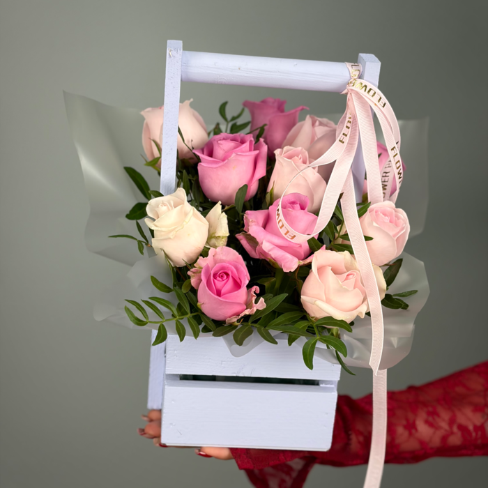 Цветы в ящике Цветочная валентинка №2