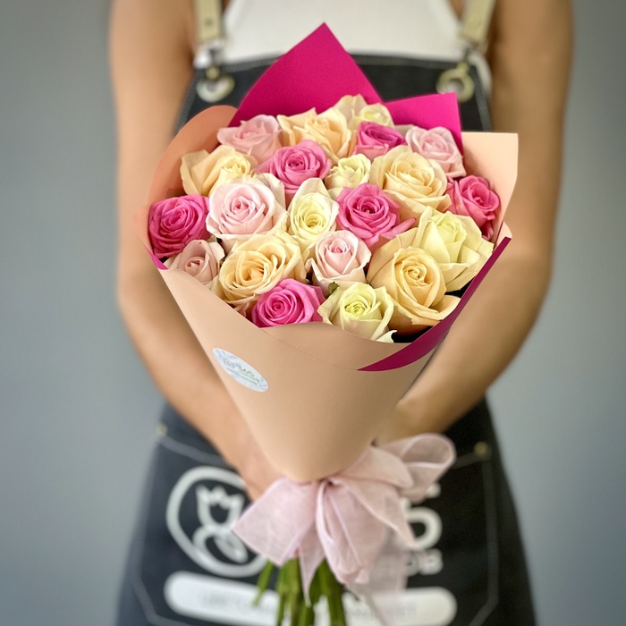 Букет из 1 нежной розы 50 см