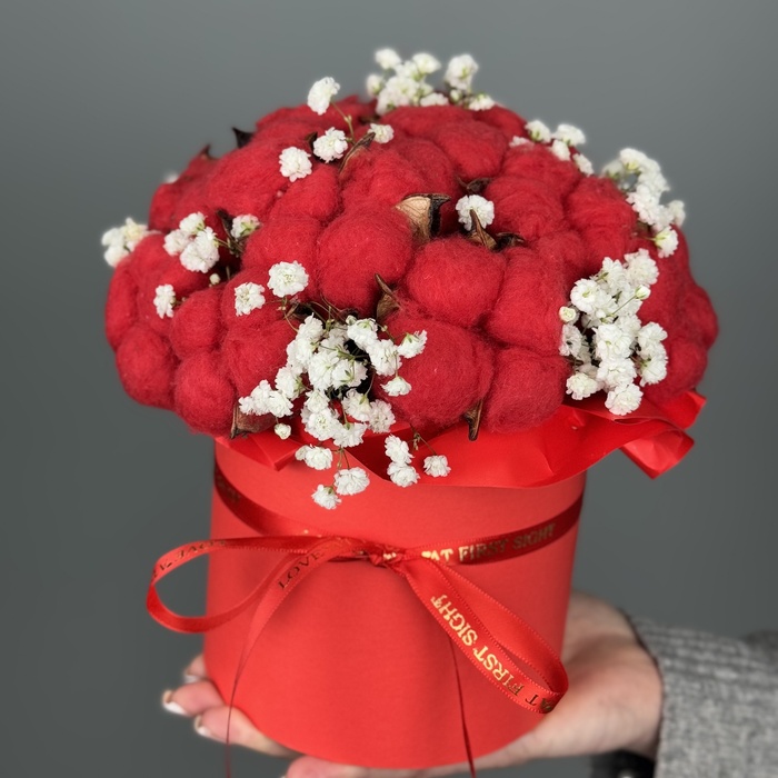 Цветы в коробке Хлопковый рай