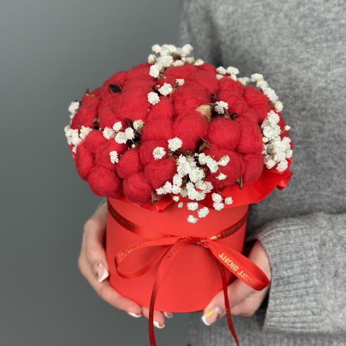 Цветы в коробке Хлопковый рай