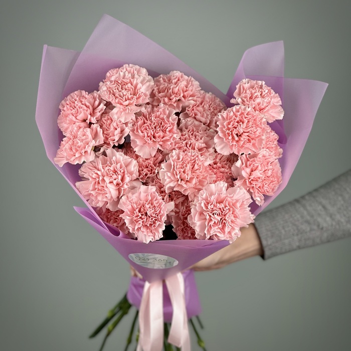 Букет из 25 розовых гвоздик