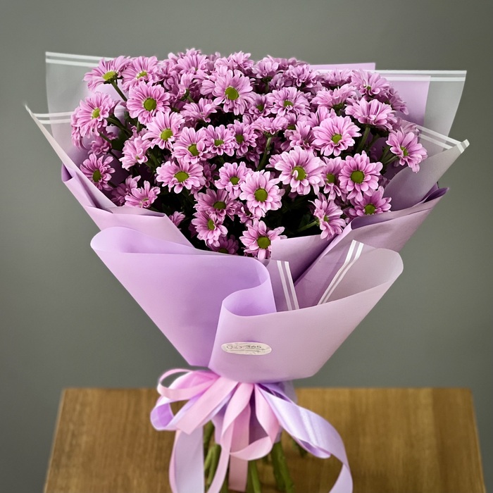Букет из 1 фиолетовых хризантем сантини
