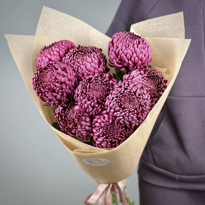 Букет из 1 черничных хризантем