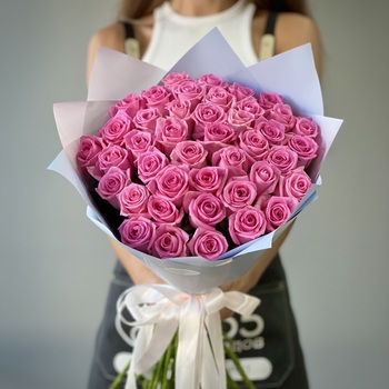Букет из 41 розовой розы 40 см