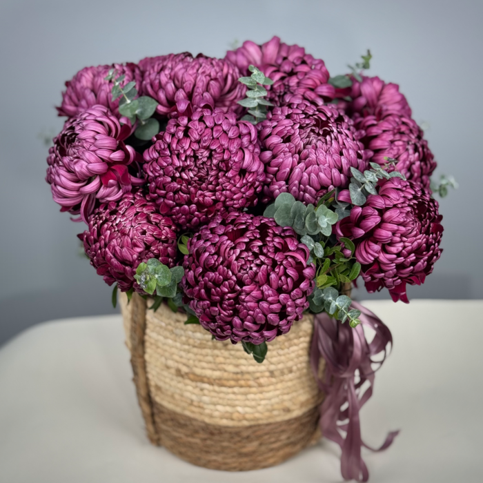 Цветы в корзине Черничное настроение