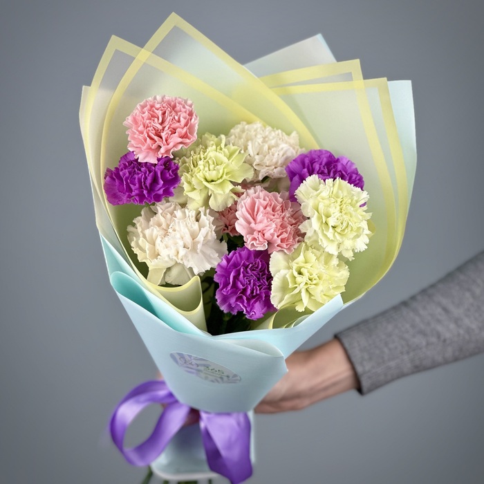 Букет из 11 гвоздик микс