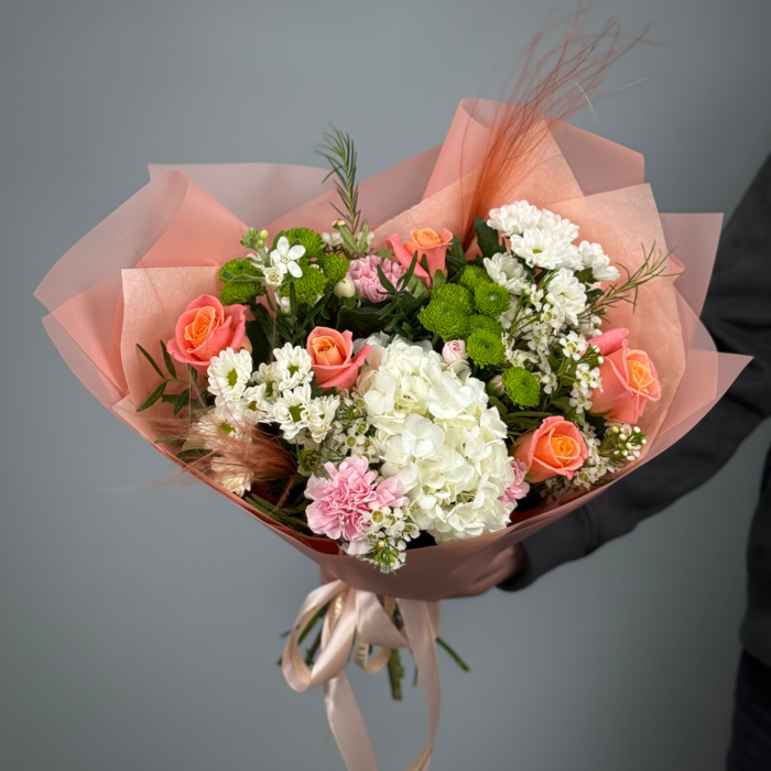 Букет Осень в персиковых красках