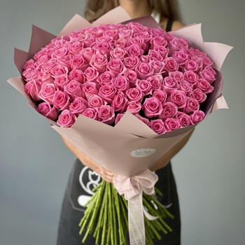 Букет из 201 розовой розы 70 см