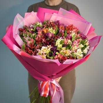 Букет из 51 альстромерий микс